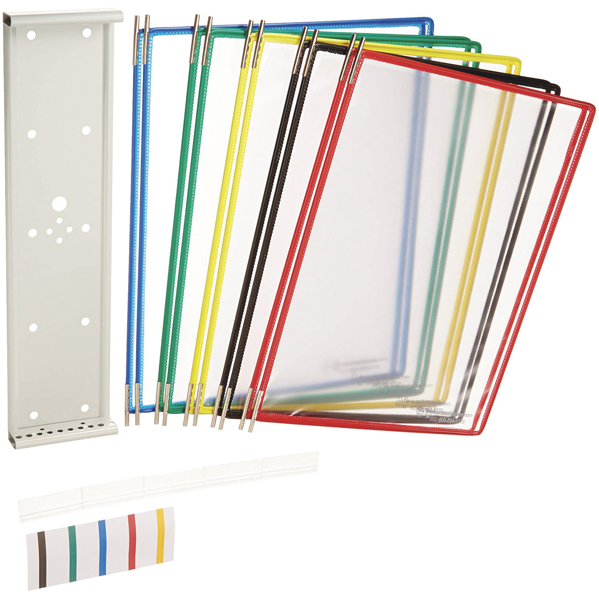 Tarifold 10-Pocket, 20-View Wall Mount Document Display, Assorted Colors, For 11in. x 17in. Paper, Model# W291A3